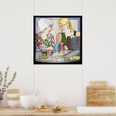 Poster Fête des mères de Mah Jongg (Cuisine)