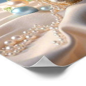 Poster Fête des mères Délicat roses roses et marguerites  (Coin)