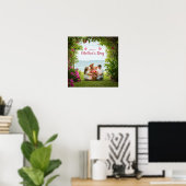 Poster fête des mères heureuse (Bureau à domicile)