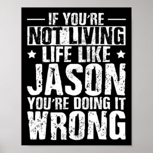 Poster Fête des Pères Anniversaire Jason Nom Prénom Citat