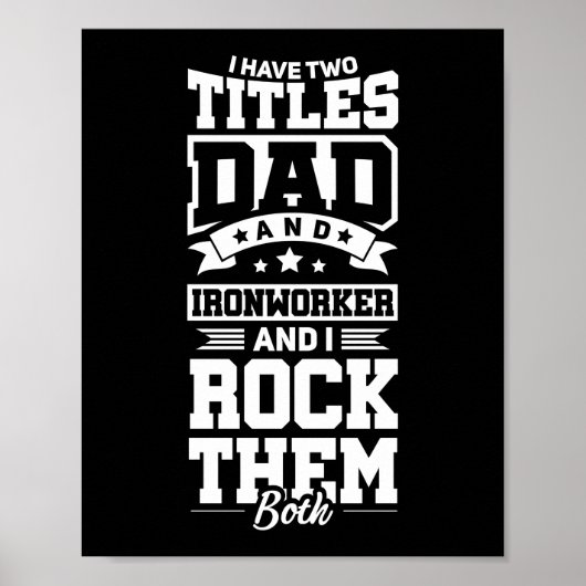 Poster Fête des pères de soudure de construction papa (Devant)