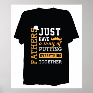 Poster Fête des pères de typographie