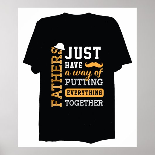 Poster Fête des pères de typographie (Devant)