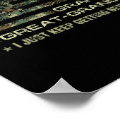 Poster Fête des pères du drapeau camouflage américain Gra (Coin)