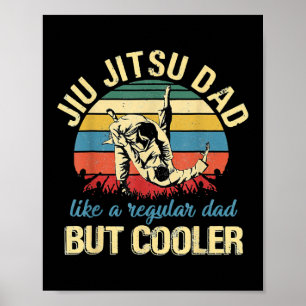 Poster Fête des pères Jiu Jitsu Papa Formation Vintage