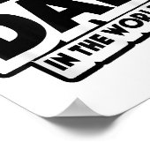 Poster Fête des pères Meilleur Père Dans Le Monde (Coin)