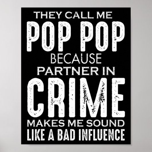 Poster Fête des pères On M'Appelle Pop Pop Parce Que Part (Devant)