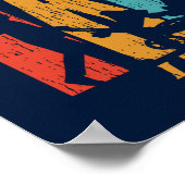 Poster Fête des pères Vivre Le Père Vie Rétro (Coin)