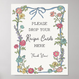 Poster Fête d'été au jardin Floral pastel Partagez une re