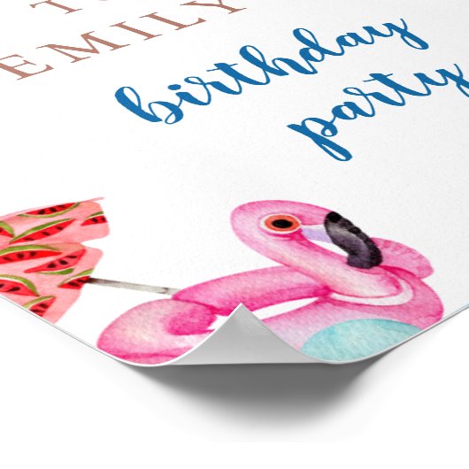 Poster Fête d'été Pastel (Coin)