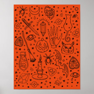 Poster Fête d'Halloween