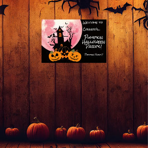 Poster Fête d'Halloween Citrouille pour enfants