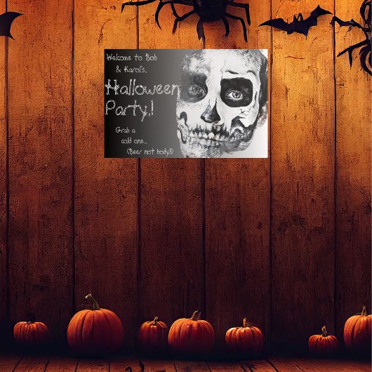 Poster Fête d'Halloween du sourire vaudou