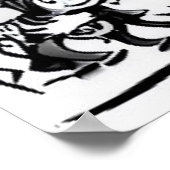 Poster Fête d'Halloween en noir et blanc (Coin)