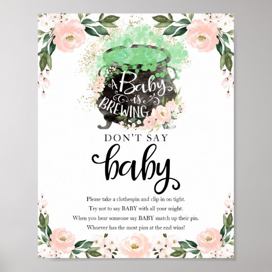 Poster Fête d'Halloween pour Bébé Fille Ne Dis Pas Bébé P (Devant)