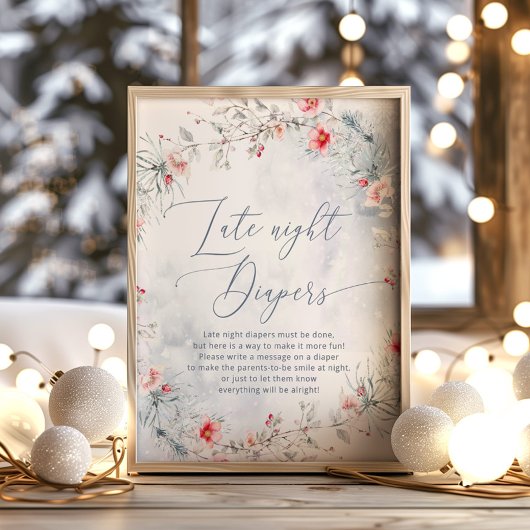 Poster Fête d'hiver Late night couches jeu