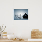 Poster fête d'hiver : neigée en cabine (Cuisine)
