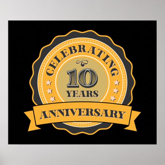 Poster Fête du 10e anniversaire du cool (Devant)