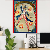 Poster Fête du 4 juillet - Oncle Sam, (Bureau à domicile)