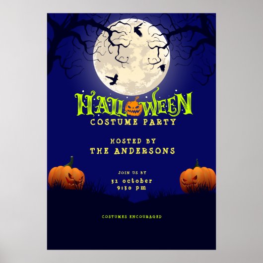 Poster Fête du costume d'Halloween (Devant)