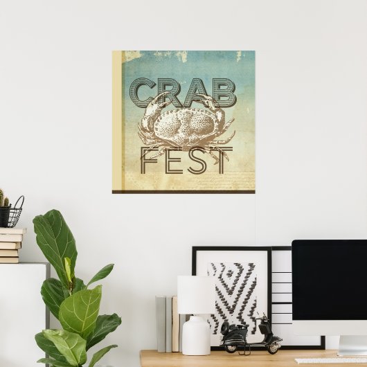 Poster Fête du crabe (Bureau à domicile)