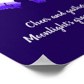 Poster Fête du milieu de l'automne des lapins de lune vio (Coin)