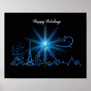 Poster Fête du Nouvel An à Paris