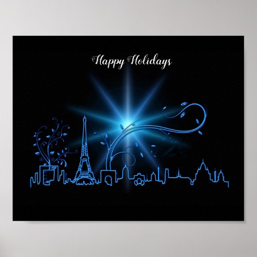 Poster Fête du Nouvel An à Paris (Devant)