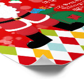 Poster Fête du Père Noël * choisir la couleur de l'arrièr (Coin)