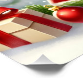 Poster Fête du Père Noël et des rennes à SnowyChristmas (Coin)