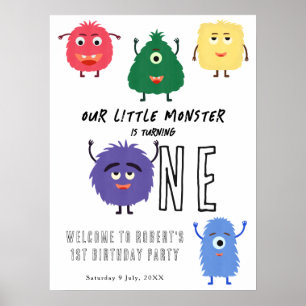 Poster Fête du premier anniversaire de Little Monster