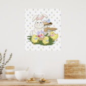 Poster Fête du printemps du lapin et des poussins (Cuisine)