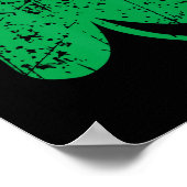 Poster Fête du trèfle Saint-Patrick Irlande Fierté Vert i (Coin)