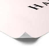 Poster Fête élégante de 60 ans en rose (Coin)