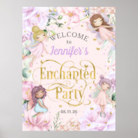Fête enchantée Fée thème fille anniversaire bienve