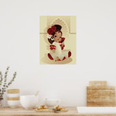 Poster Fête espagnole de flamenco chibi dessin animé fill (Cuisine)