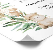 Poster Fête Favoriser Prendre Un Petit Agneau Doux Vert (Coin)