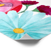 Poster Fête Florale Mexicaine Bébé ou Mariage (Coin)