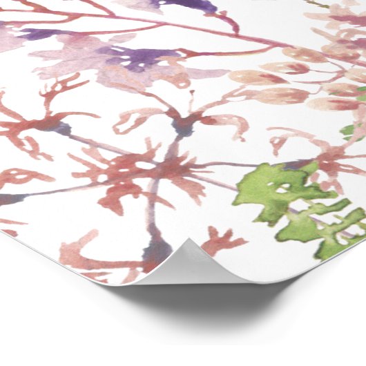 Poster Fête funéraire de Wildlower de l'Affiche de bienve (Coin)