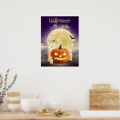 Poster Fête Halloween maison hantée modifiable, Halloween (Cuisine)