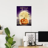 Poster Fête Halloween maison hantée modifiable, Halloween (Bureau à domicile)