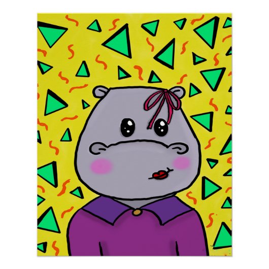 Poster fête hippo (Devant)