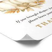 Poster Fête jumeaux pour bébé avec citrouilles à l'aquare (Coin)