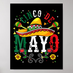 Poster Fête mexicaine des femmes Maracas Fête mexicaine d