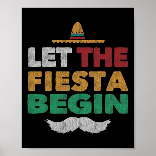 Poster Fête mexicaine drôle Cinco De Mayo (Devant)