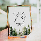 Poster Fête minimale bébé forêt Livres pour bébé