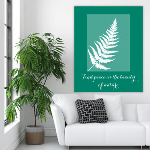Poster Fête motivationnelle Boho green Wall Art