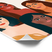 Poster Fête nationale de la femme beige (Coin)