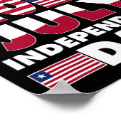 Poster Fête nationale de l'Indépendance Love Liberia Drap (Coin)