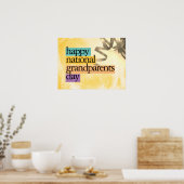 Poster fête nationale des grands-parents heureux (Cuisine)